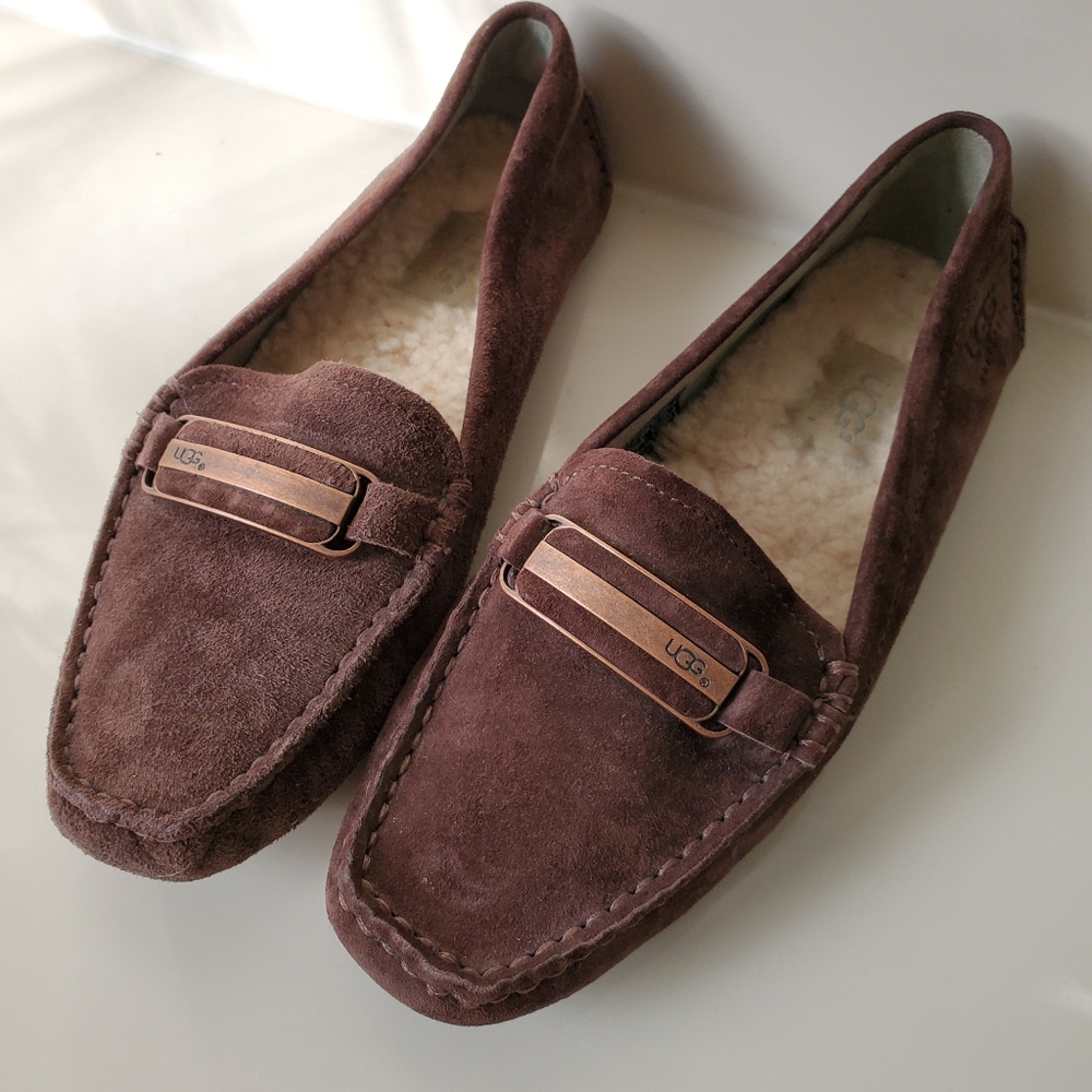 UGG Leather Wool Loafers Flats Like New